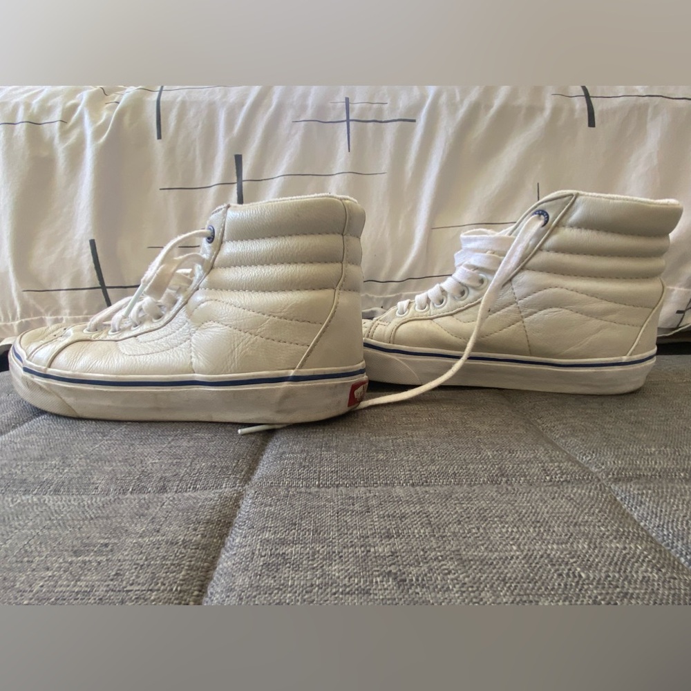 Leather high top sneakers